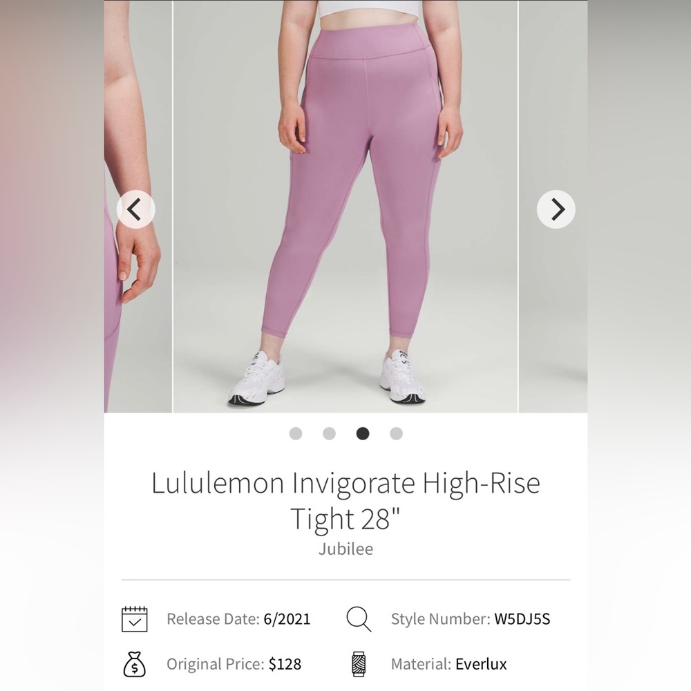 Lululemon Invigorate High Rise Tight 28"